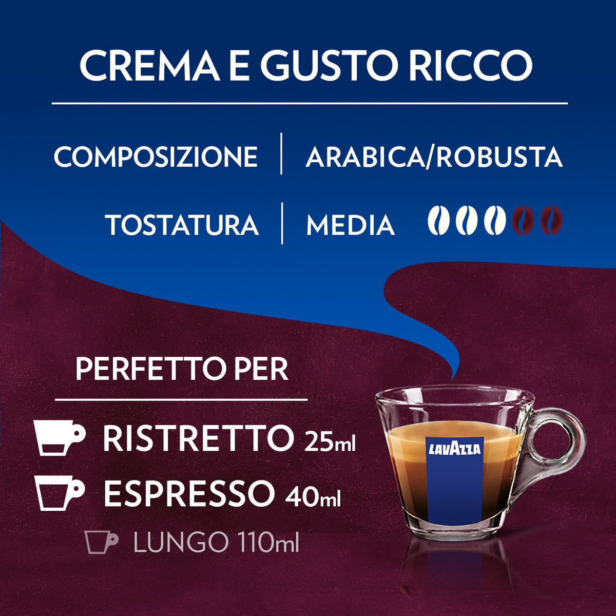 Capsule Lavazza A Modo Mio Qualità Crema e Gusto Ricco