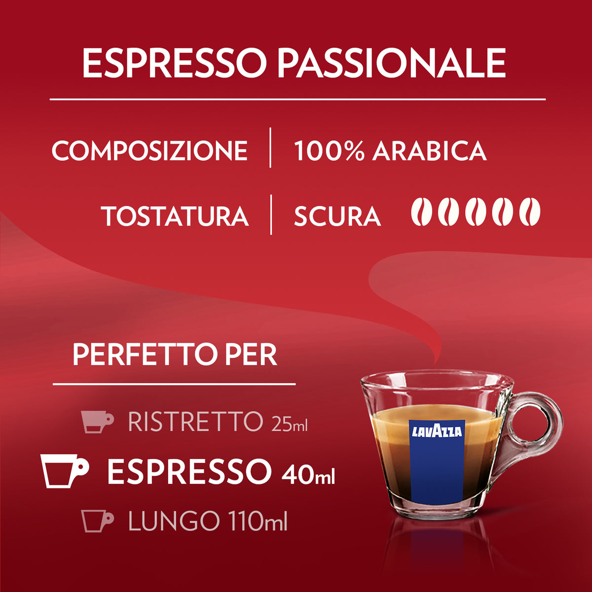 Capsules de café Lavazza Passionale compatibles A MODO MIO