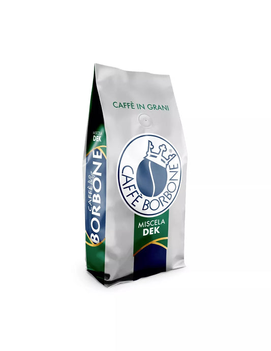 Caffè in grani Borbone miscela Dek
