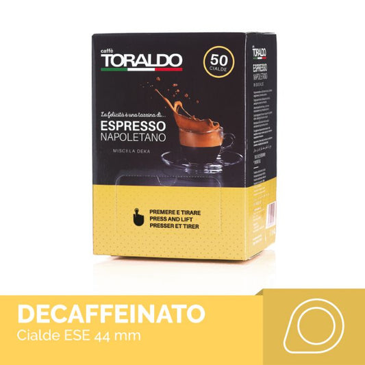 Dosettes de café 44 mm Toraldo Mélange Décaféiné