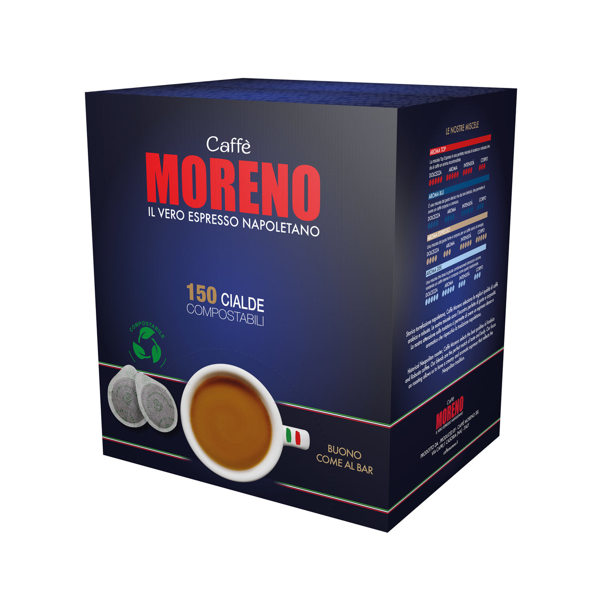 Cialde caffè 44 mm Moreno Miscela Blue