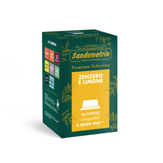 Capsules Sandemetrio Infusion Gingembre et Citron Comp. A Modo Mio