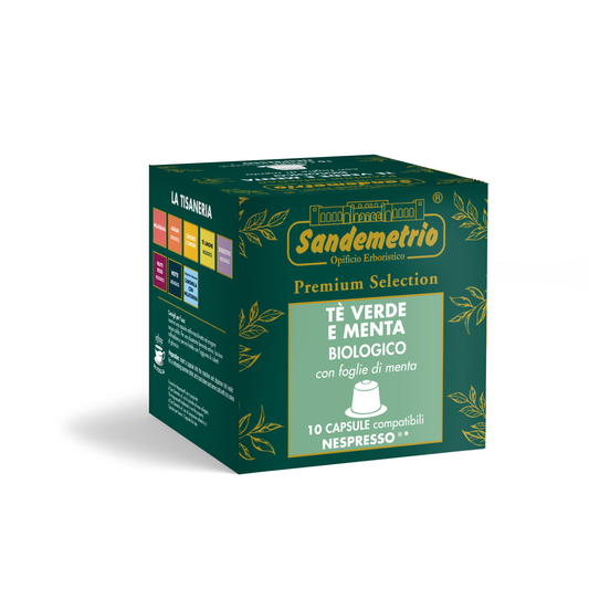 Capsule Sandemetrio Tè Verde Menta comp. Nespresso