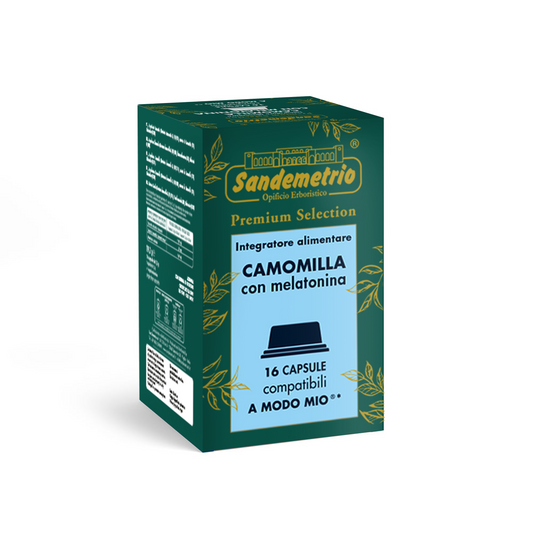 Capsule Sandemetrio Camomille avec Mélatonine Compatibles A Modo Mio