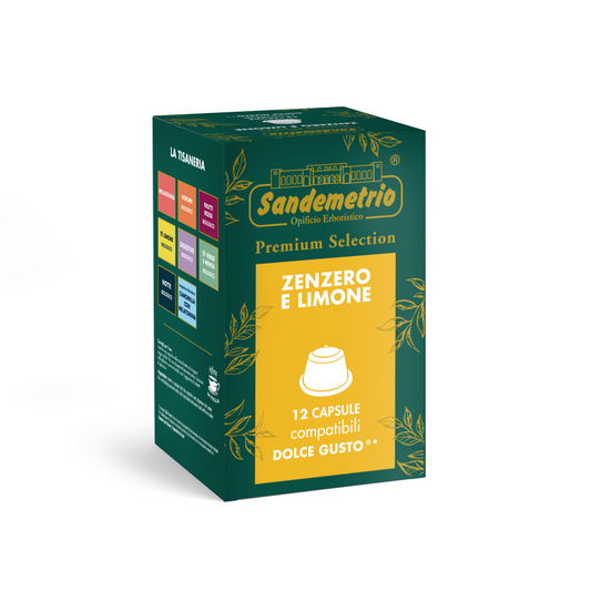 Capsules Sandemetrio Infusion Gingembre et Citron Compatible Dolce Gusto
