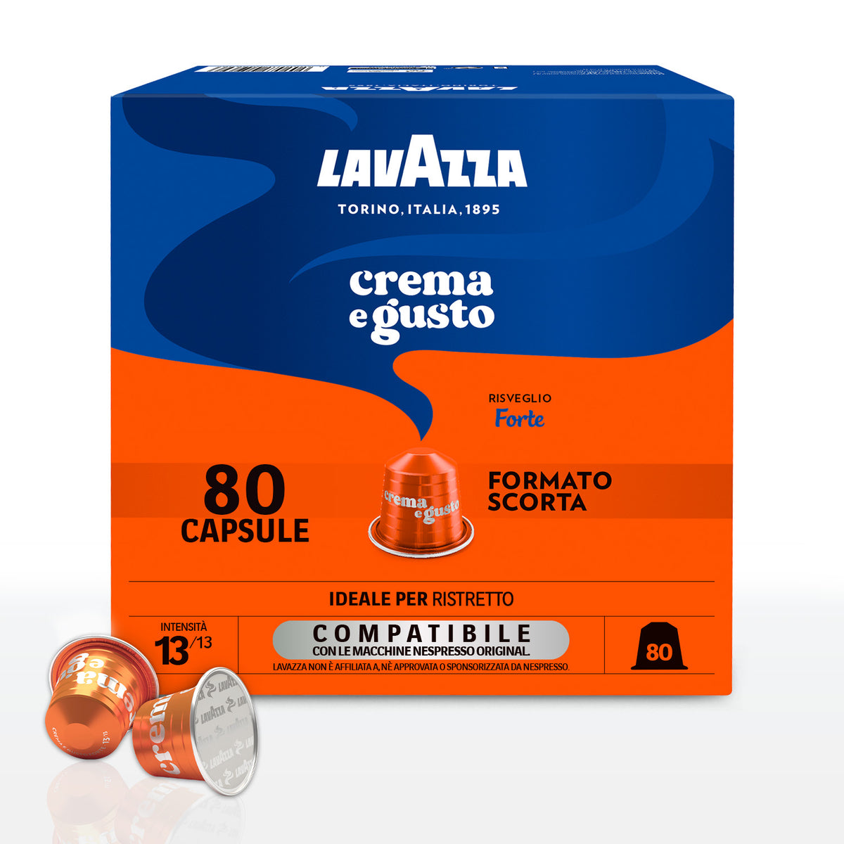 Capsule Alluminio Lavazza Crema e Gusto Forte comp. Nespresso
