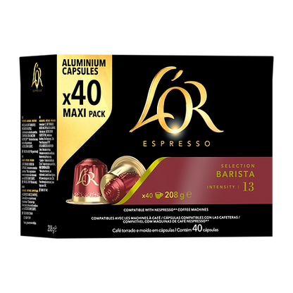 Capsule caffè in alluminio L'OR BARISTA compatibili Nespresso