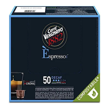 Capsule Compostabili Vergnano E'spresso Dek comp. Nespresso
