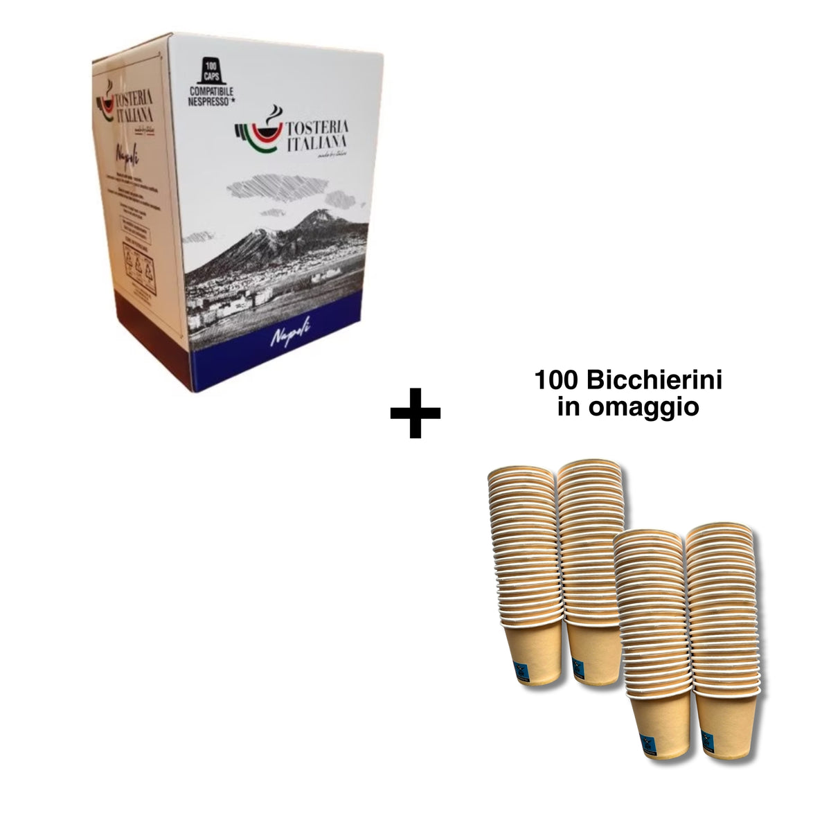 [PROMO] Capsule Tosteria Italiana miscela Napoli comp. Nespresso + bicchierini omaggio